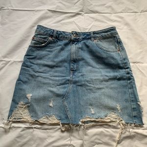 Jean Topshop mini skirt